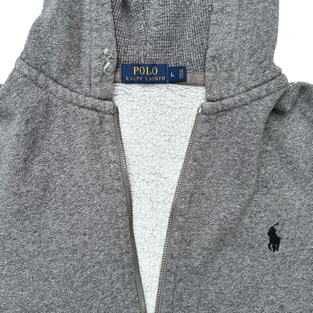 Polo Ralph Lauren Fleece Full-Zip Hoodie Men’s Size L Ash Grey Heather - Picture 4 of 10